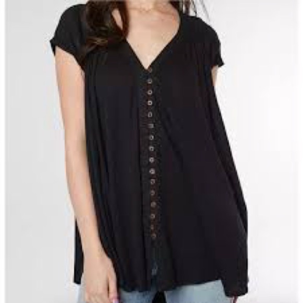 Free People Black flowy black tunic